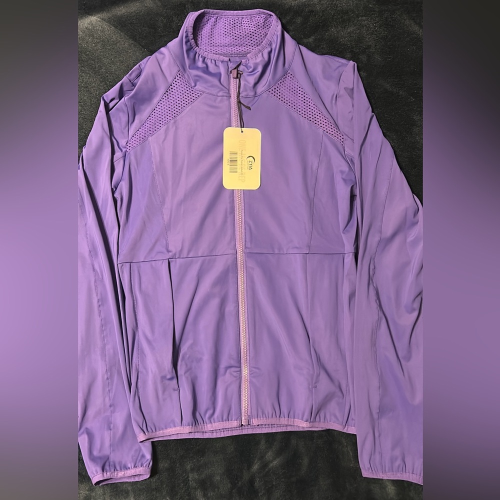 Zyia •Purple pro trainer jacket: •sz Small, •NWBT